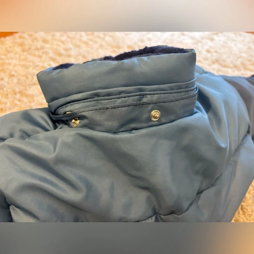 GAP Kids Navy and Blue Ombré Puffer Jacket